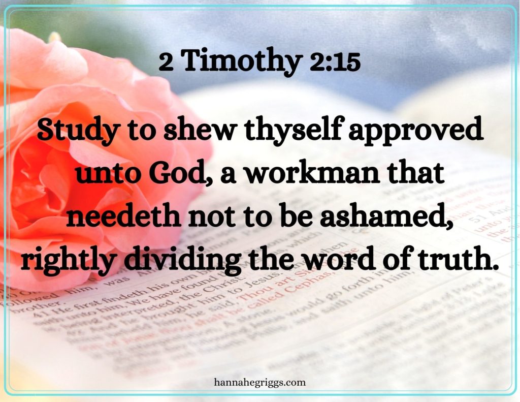 Bible and rose | 2 Timothy 2:15 | Bible study tips