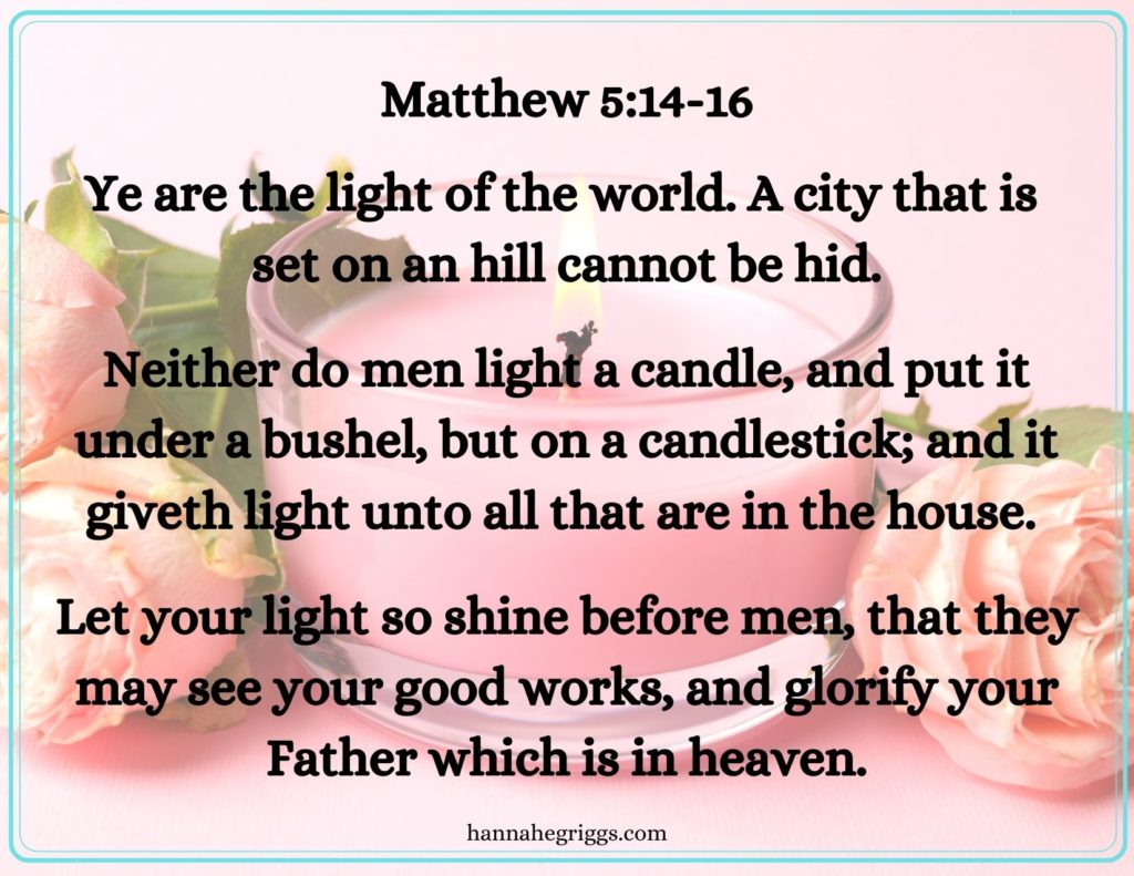 a candle and roses | Matthew 5:14-16 | evangelism resources