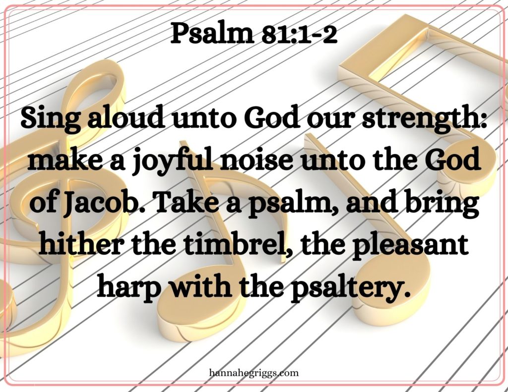 music notes on sheet music, Psalm 81:1-2 | music ministry