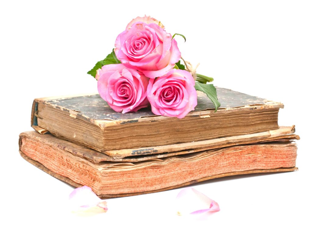 roses on old books | books or e-books